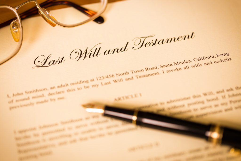 Picture of a Last Will and Testament