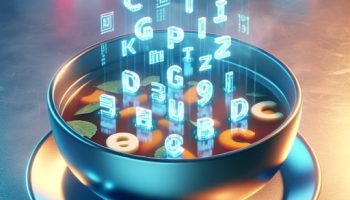 Image conveys the confusion of acronyms, the image is A bowl containing soup with alphabet letters floating up out of the soup